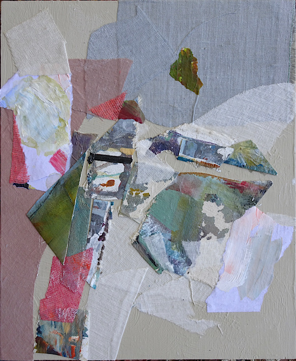 <em>Careful in a Perverse Way</em>, acrylic on paper, canvas, and linen on birch, 12 inches by 10 inches, 250